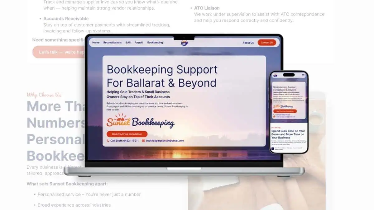 Ballarat Bookkeeper Web design