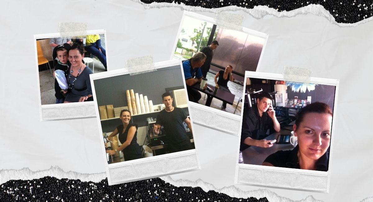 Vanessa Wood working at her café in Brisbane, early entrepreneurial chapter before founding Brighter Websites, 