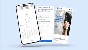 Online counselling booking and contact options display