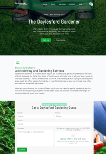 Daylesford Gardener Website Redesign
