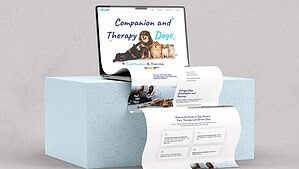 Melbourne Therapy dog training website design on laptop display