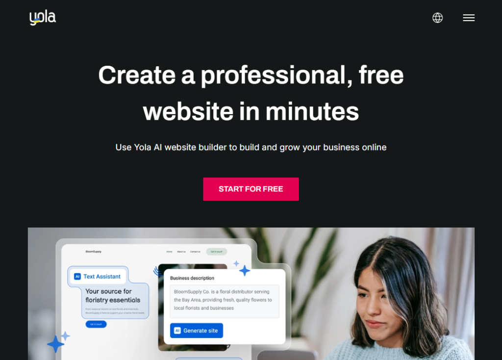 Yola website builder for free professional sites.