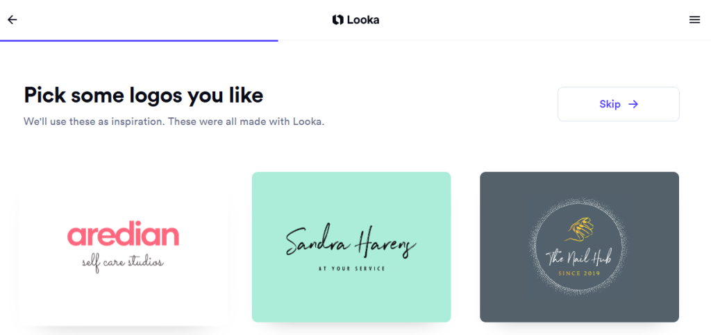 Logos for inspiration made with Looka.