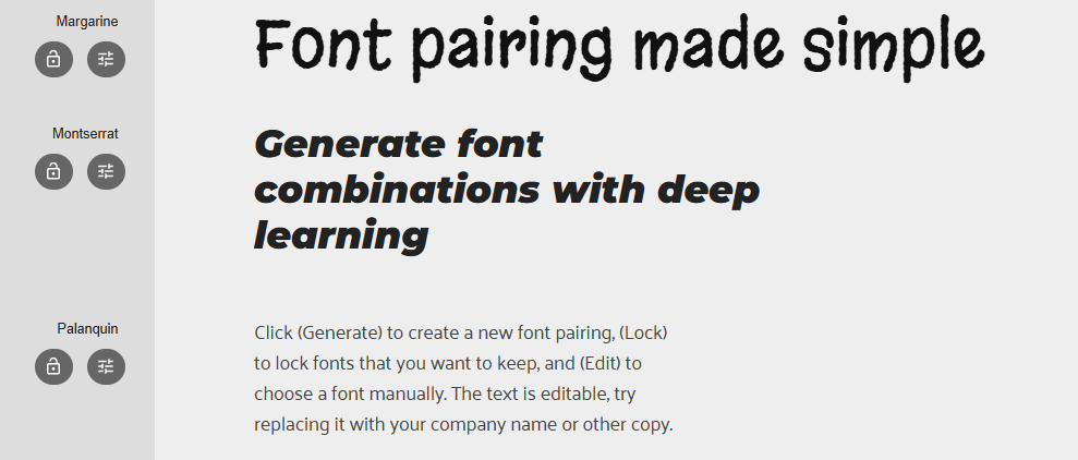 Generate font pairing tools for website design and branding on Brighter Websites.