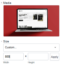 Use the "Resize" setting under the image settings panel in Breakdance