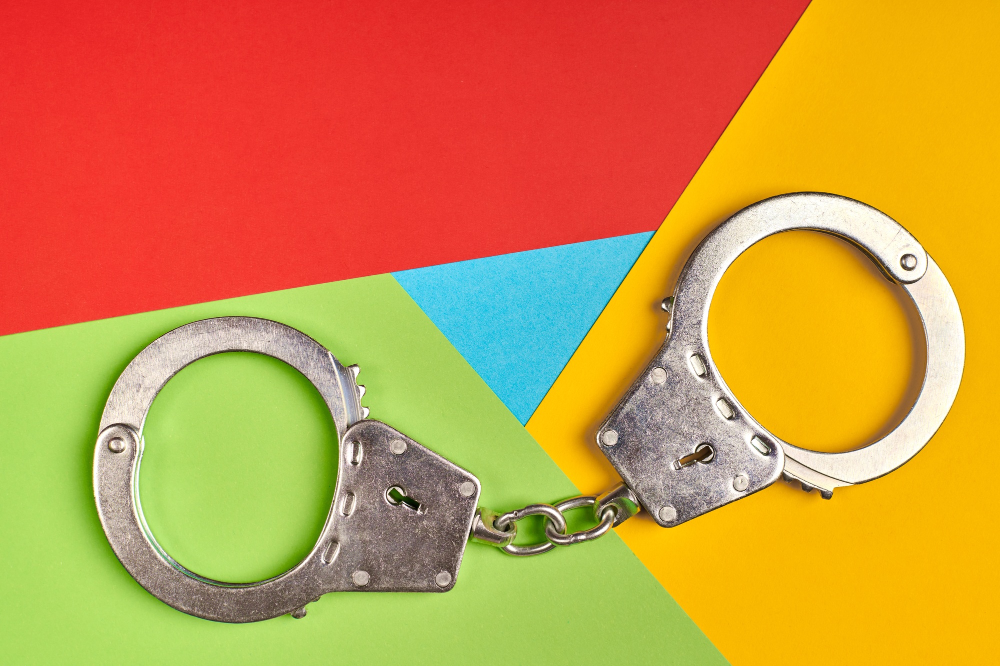 Popular browser logo from paper. Cyber criminal caught concept