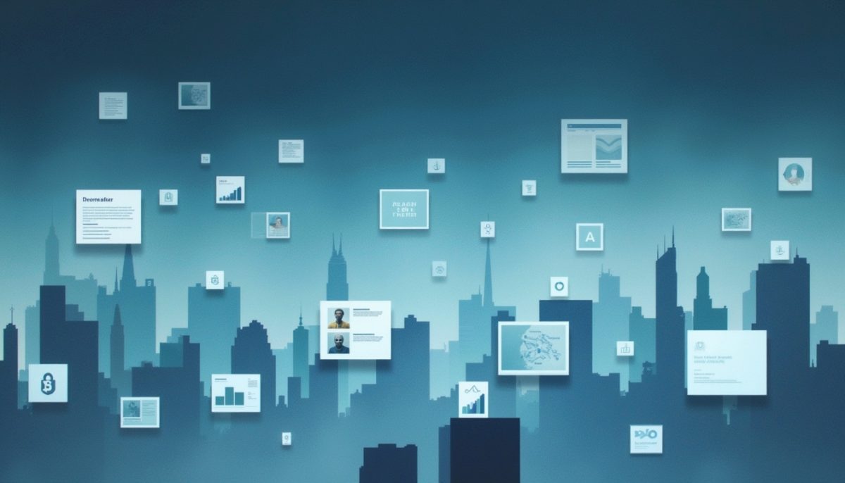 Modern digital marketing icons floating over Sydney city skyline, representing innovative website design, SEO services, and digital branding solutions by Brighter Websites.