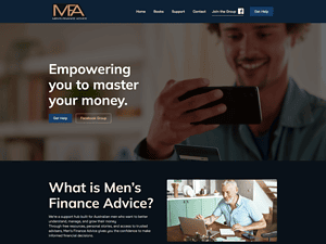 Men learning financial advice online in Australia
