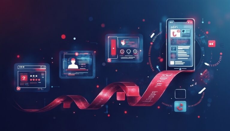 Digital marketing concept with screens and smartphone