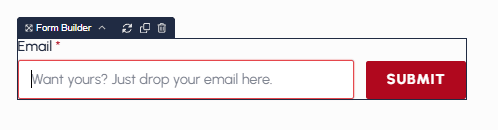 Email submission form with submit button.