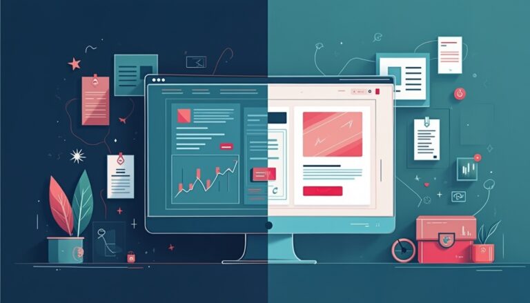 Creative work desk with digital design elements