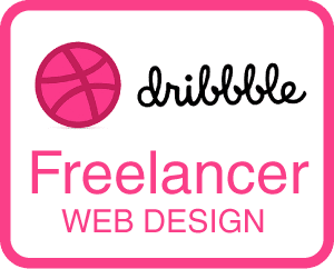Dribbble freelancer web design badge