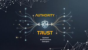 EEAT authority and trust content strategy concept