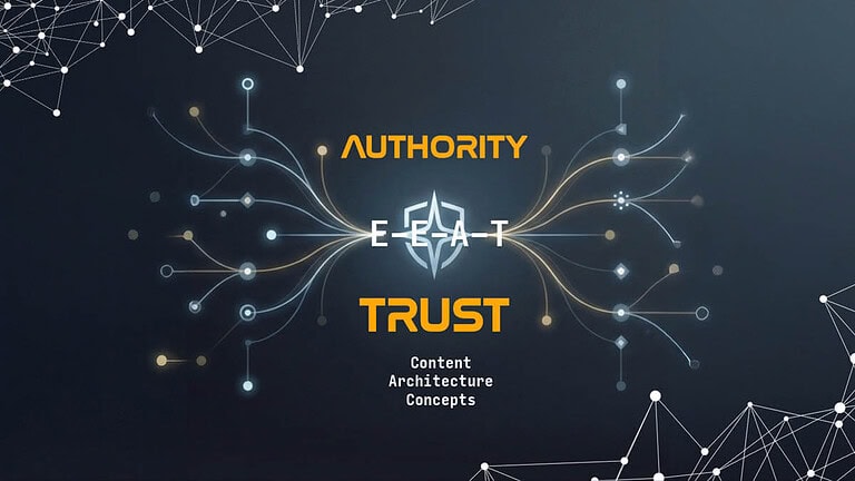 EEAT authority and trust content strategy concept