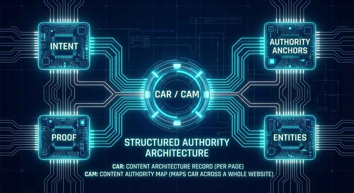 Structured authority “blueprint” representing structured authority architecture.