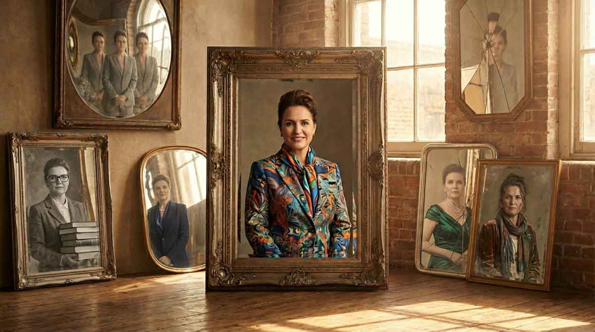 A clear reflection surrounded by distorted mirrors, symbolising how clarity builds trust.